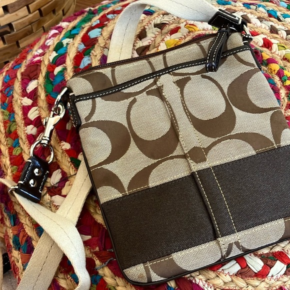 Coach Brown and Cream Crossbody Bag - Picture 5 of 5